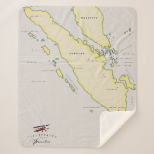 Sumatra map sherpa blanket