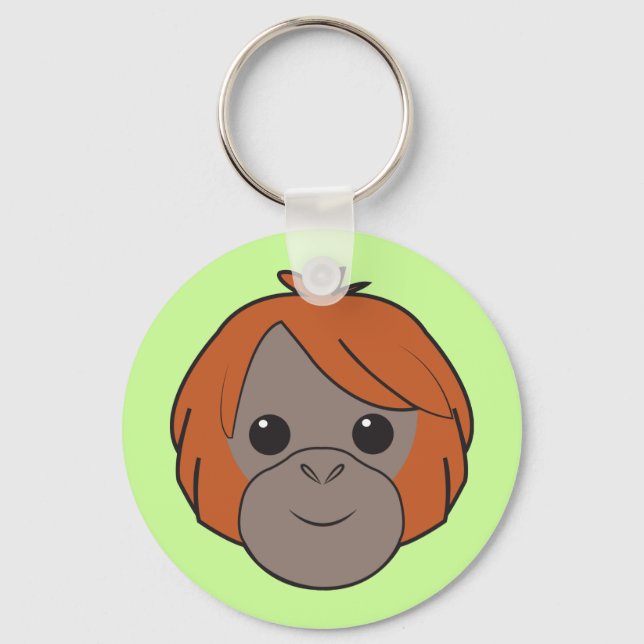 Sumatran Orangutan Keychain (Front)