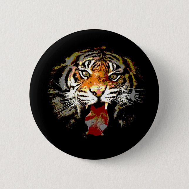 Sumatran Tiger 2 Inch Round Button (Front)