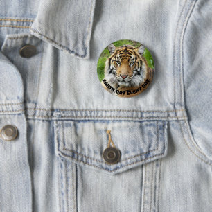 Sumatran Tiger Photo Earth Day 2 Inch Round Button