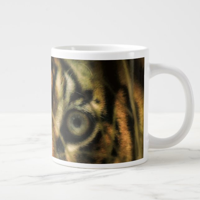 Sumatran Tiger TIGER EYES Large Coffee Mug (Right)