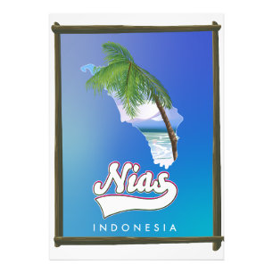 Sumba Island Indonesia travel map Photo Print