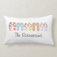 Sumer flip flops pillow