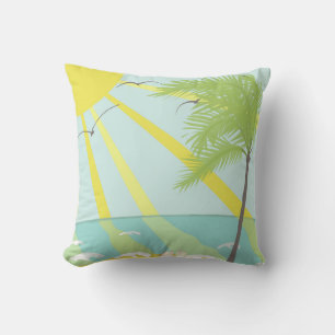 Sumer Vibes Throw Pillow
