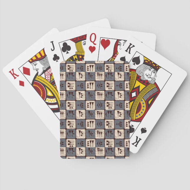 Sumerian Alphabet 1 Classic Playing Cards (Back)