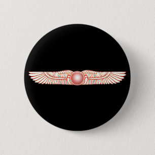 Sumerian Anunnaki Winged Sun Disc 2 Inch Round Button