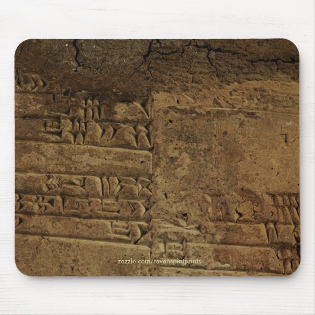 "Sumerian Cuneiform Writing" Mousepad (Front)