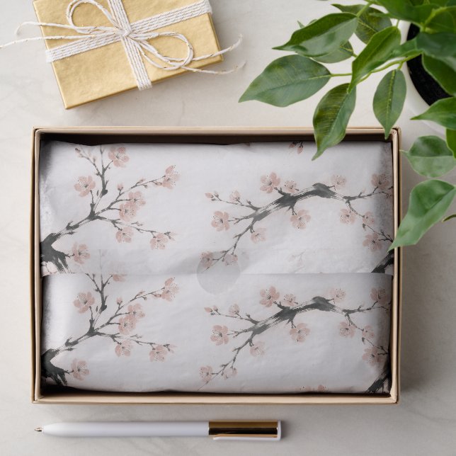 Sumi-E Ink | Cherry Blossom | Tissue Paper (Gift)