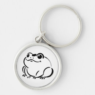 Sumi-e Ink Style Japanese Frog Keychain