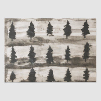 Sumi Ink Woods Tissue Paper