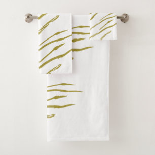 Sumi Tiger Stripes faux gold towel set