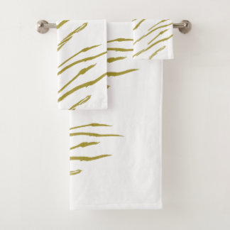 Sumi Tiger Stripes faux gold towel set