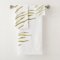 Sumi Tiger Stripes faux set de serviette d'or