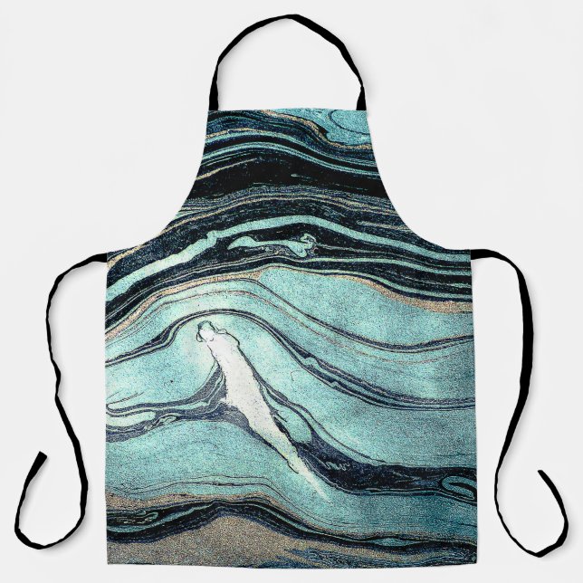 Suminagashi, Japanese Marbling Art. Apron (Front)
