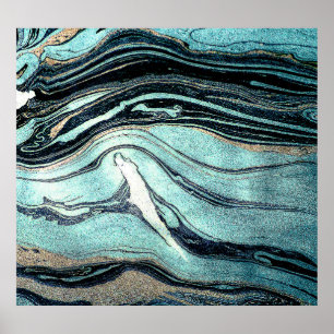 Suminagashi, Japanese Marbling Art. Poster