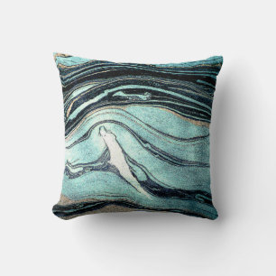 Suminagashi, Japanese Marbling Art. Throw Pillow
