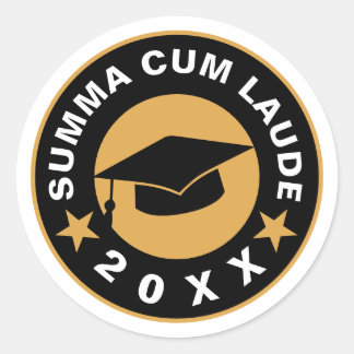 Summa Cum Laude Graduation Classic Round Sticker