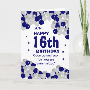 summarized son birthday card