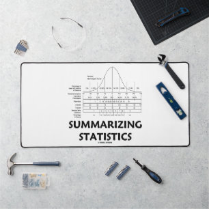 Summarizing Statistics Normal Distribution Curve Desk Mat