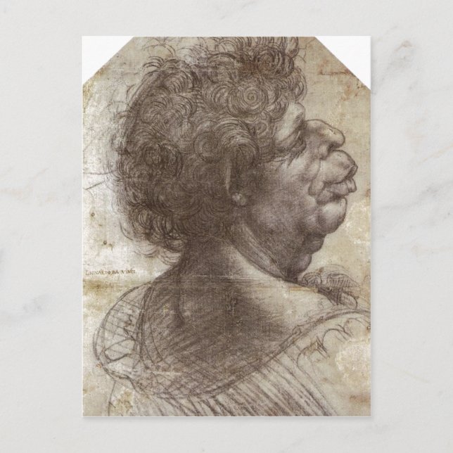 Summary A Grotesque Head (c. 1504 - 1507) is a dra Postcard (Front)