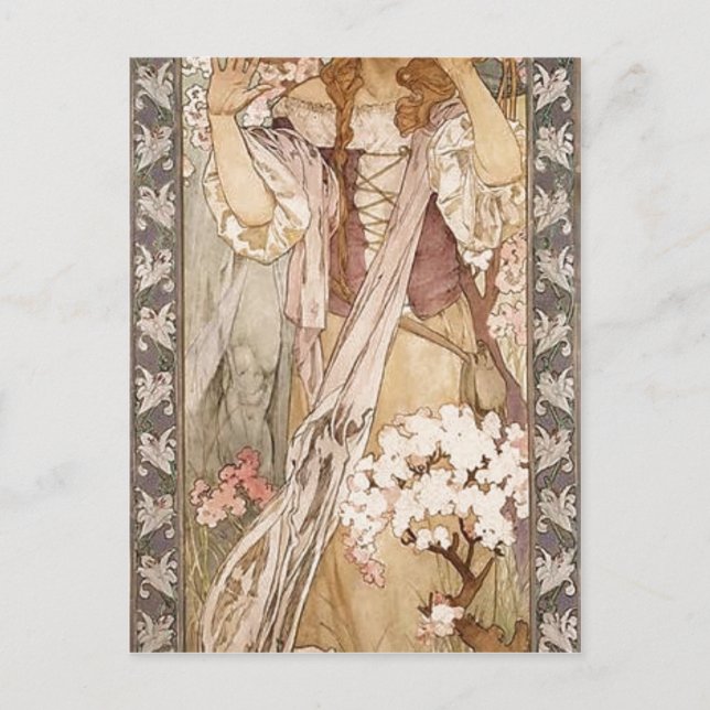 Summary Alphonse Marie Mucha (Czechoslovakian, 186 Postcard (Front)