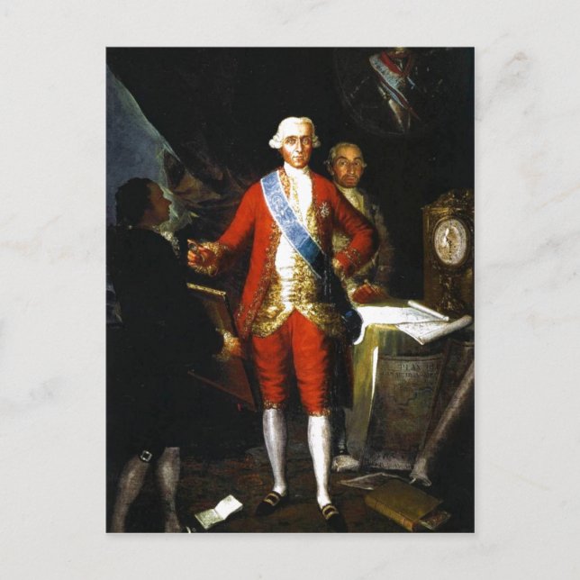 Summary Description El conde de Floridablanca y Go Postcard (Front)