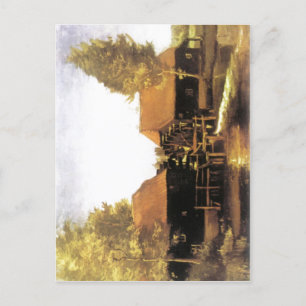 Summary Description Painting of watermill by Vince Postcard