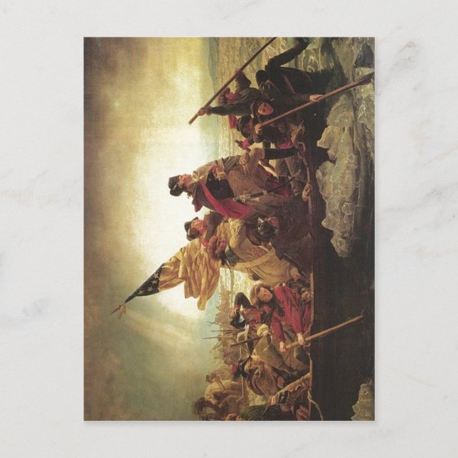 Summary Description Washington Crossing the Delawa Postcard (Front)