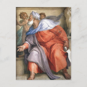 Summary en:Ezekiel depicted on a Sistine Chapel fr Postcard