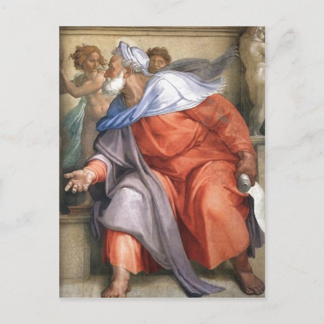 Summary en:Ezekiel depicted on a Sistine Chapel fr Postcard (Front)