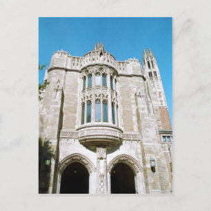 Summary Law school building at w:Yale University . Postcard