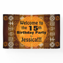 Summer 15th Birthday Party Personalized Banner