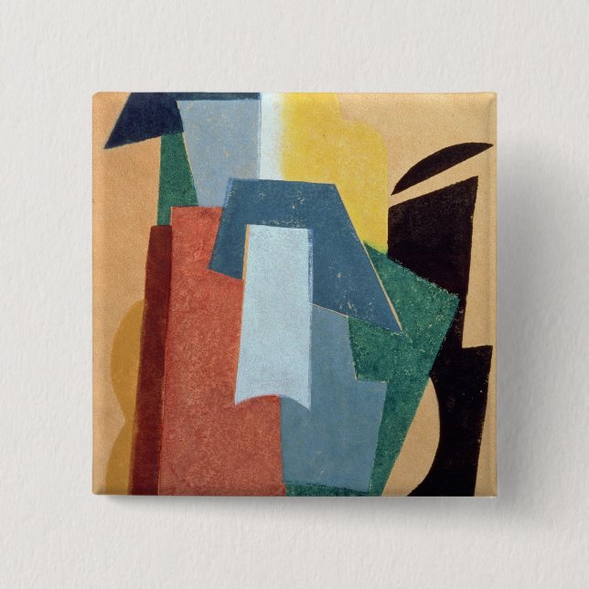Summer, 1917-18 2 inch square button (Front)