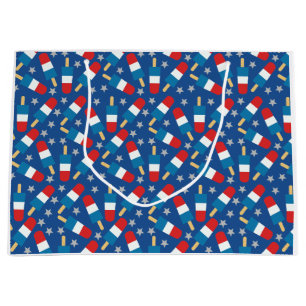 Summer 4th of July Patriotic Popsicles Large Gift Bag