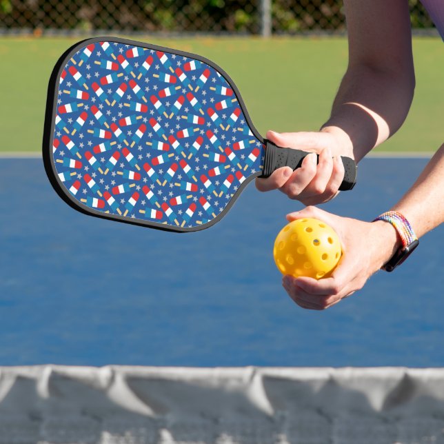 Summer 4th of July Patriotic Popsicles  Pickleball Paddle (Insitu)
