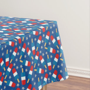 Summer 4th of July Patriotic Popsicles  Tablecloth