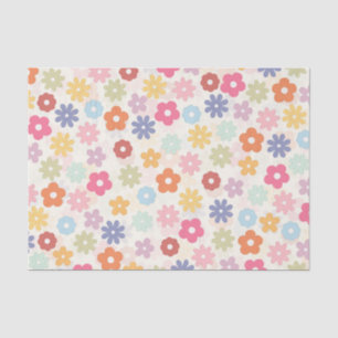 Summer 70’s Boho Retro Daisy Flowers Tissue Paper