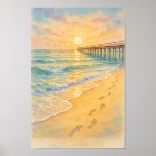 Summer 8, Golden Tides, Seasonal Print
