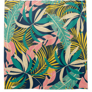 Summer abstract seamless pattern with colorful tro