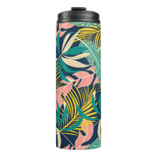 Summer abstract seamless pattern with colourful tr thermal tumbler