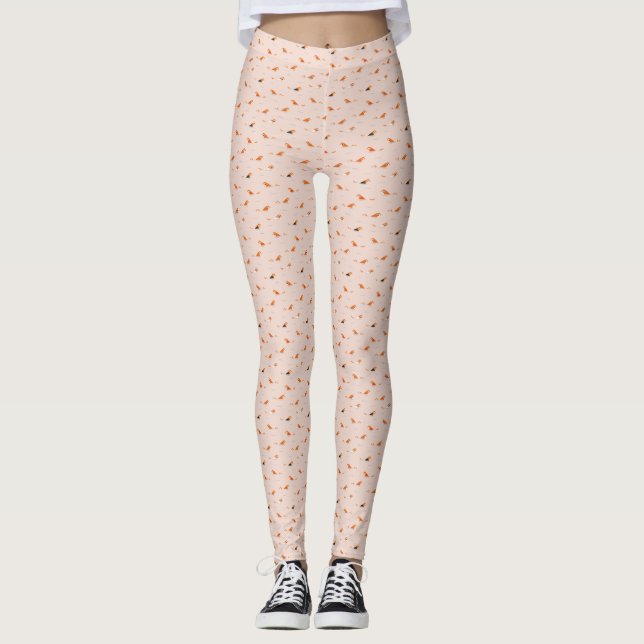 Summer Abstract Swimming Lanes Pool  Leggings (Front)