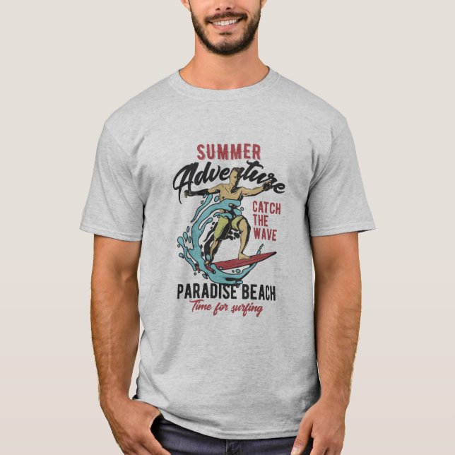 Summer Adventure catch the wave T-Shirt (Front)
