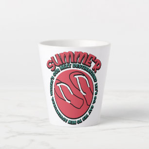 Summer Adventure   Flip-Flops & Travel-Inspired Latte Mug
