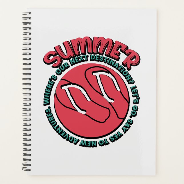 Summer Adventure | Flip-Flops & Travel-Inspired Planner (Front)
