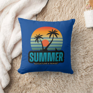 Summer Adventure Throw Pillow