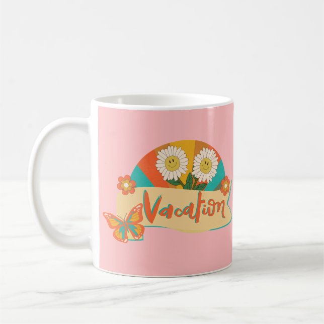 summer adventure, vacations coffee mug (Left)