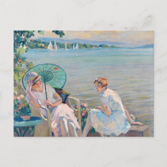 Summer Afternoon at the Lake | Edward Cucuel Postcard (Front)