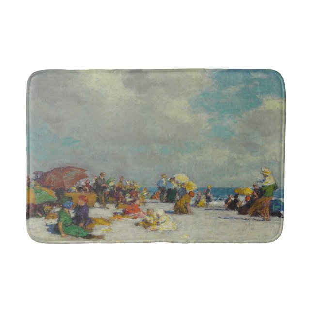 Summer Afternoon on the Beach (by E.H. Potthast) Bath Mat (Front)