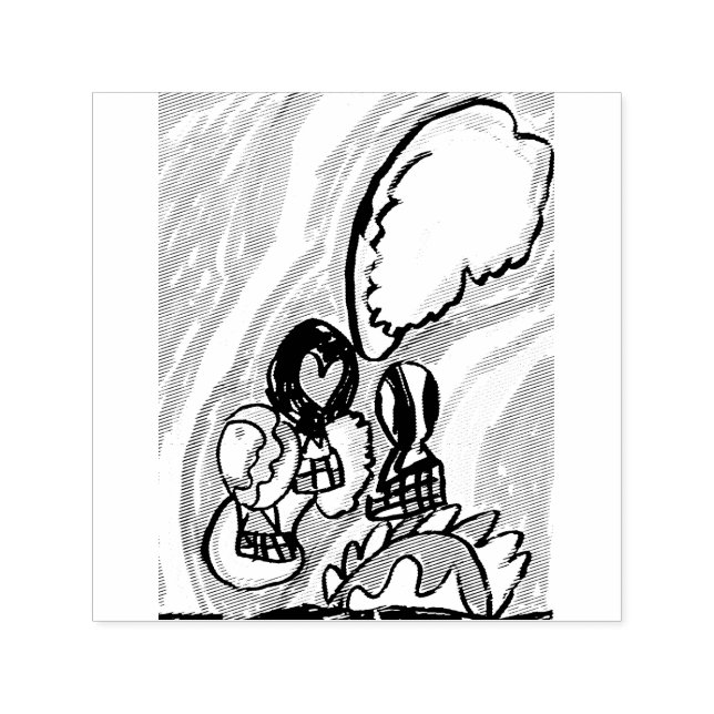 Summer air balloons   self-inking stamp (Design)
