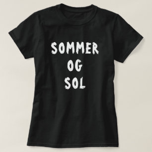summer and sun in Norwegian black T-Shirt